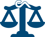 Balanza de justicia con el logo de Cirineo Abogados.